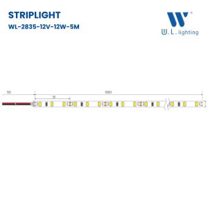 ไฟเส้น Striplight 2835 12V 12W/M รุ่น WL-2835-12V-12W - Image 2