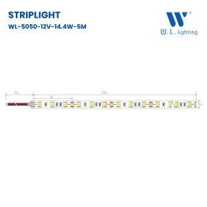 ไฟเส้น Striplight 5050 12V 14.4W/M รุ่น WL-5050-12V-14.4W